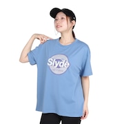 (レディース)ロゴ 半袖 スリット Tシャツ SL2025SSL-APP003BLU