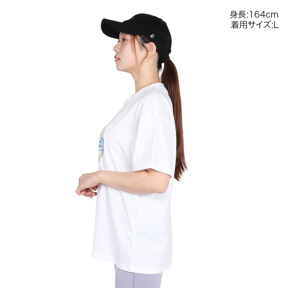 スライド（SLYDE）（レディース）ロゴ 半袖 スリット Tシャツ SL2025SSL-APP003WHT