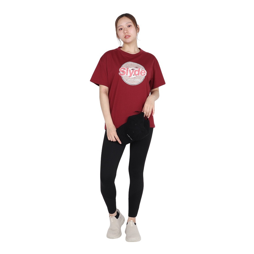 スライド（SLYDE）（レディース）ロゴ 半袖 スリット Tシャツ SL2025SSL-APP003WIN