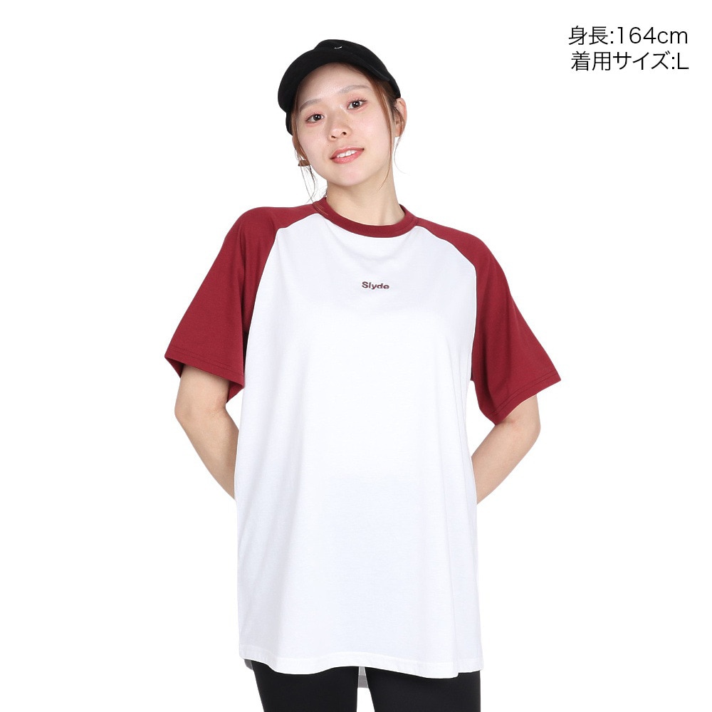 スライド（SLYDE）（レディース）ロゴ 半袖 ラグラン Tシャツ SL2025SSL-APP002WIN