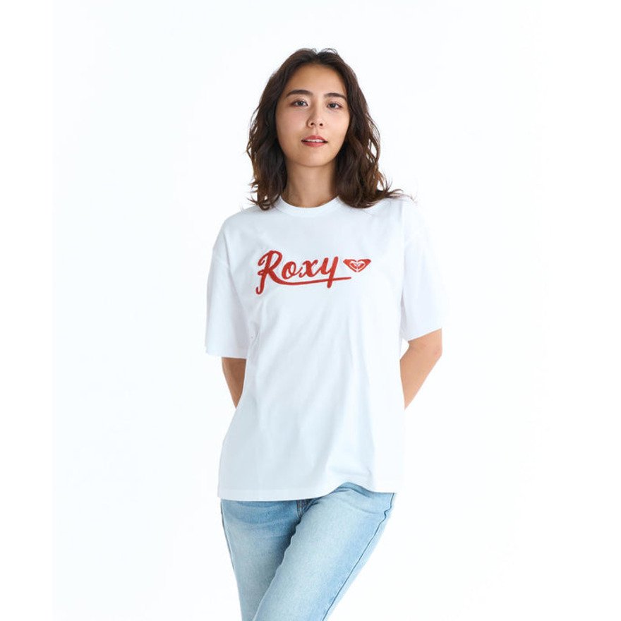 ロキシー（ROXY）（レディース）ALGAE サガラ刺繍ロゴ 半袖Tシャツ