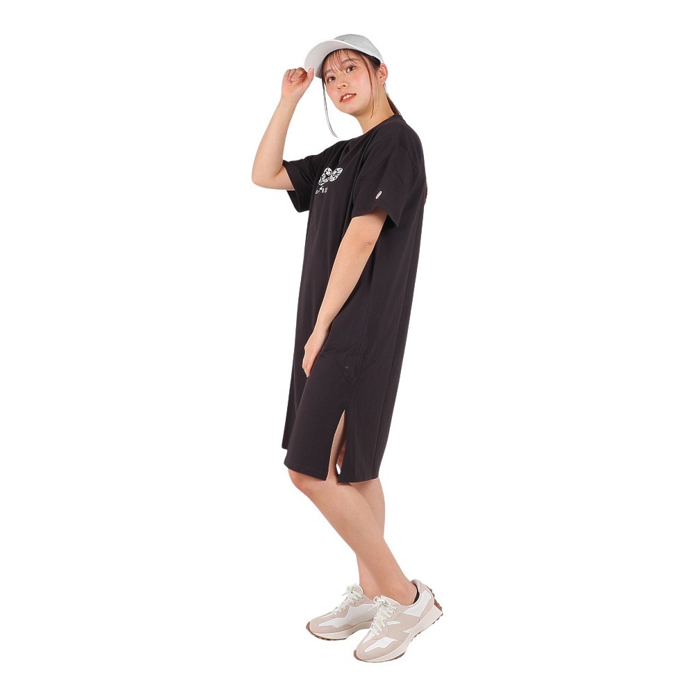 スライド（SLYDE）（レディース）半袖Tシャツ レディース ワンピース BACK LOGO SL2023SSL-APP001BLK