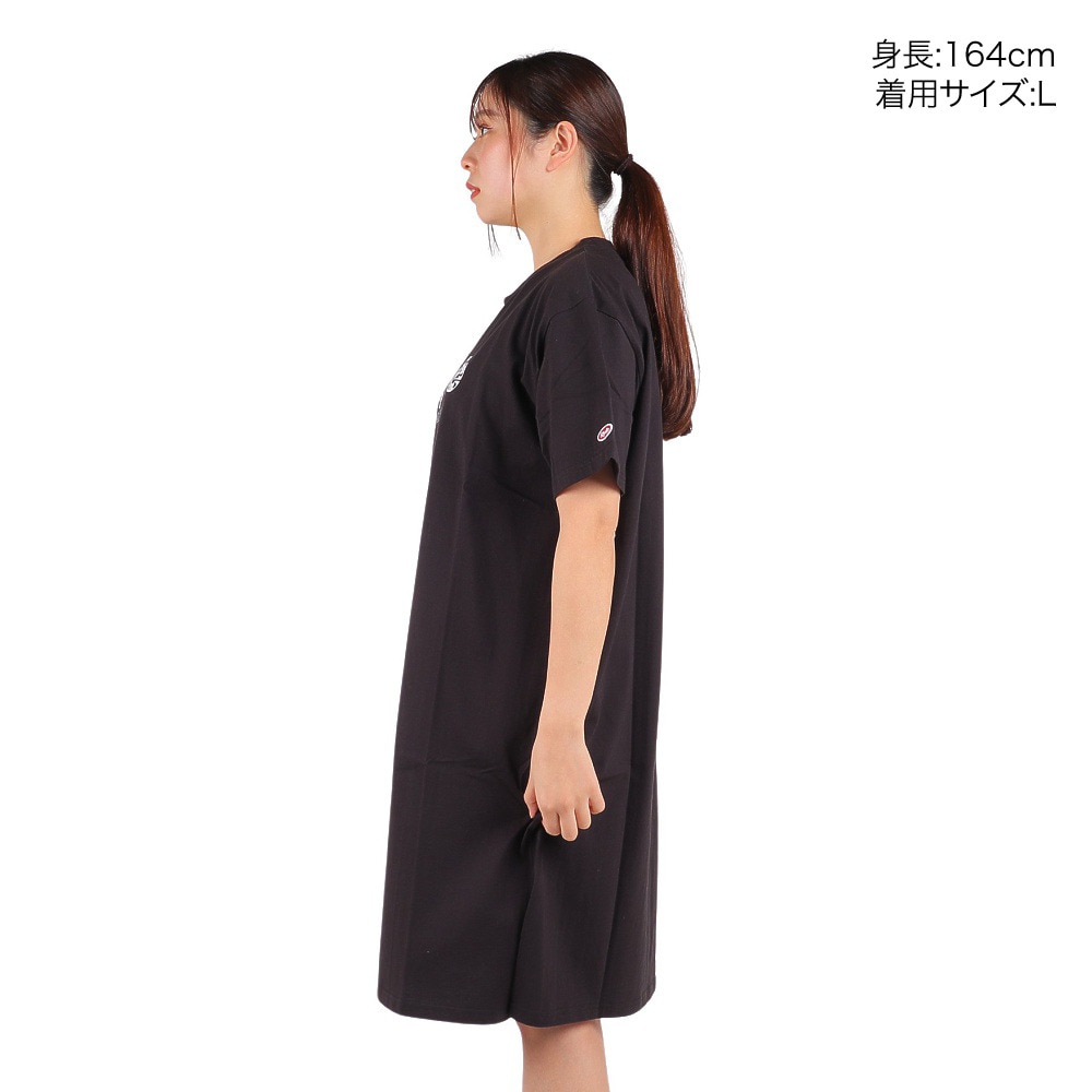 スライド（SLYDE）（レディース）半袖Tシャツ レディース ワンピース BACK LOGO SL2023SSL-APP001BLK