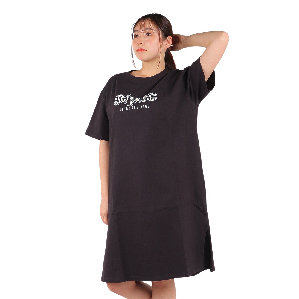 スライド（SLYDE）（レディース）半袖Tシャツ レディース ワンピース BACK LOGO SL2023SSL-APP001BLK