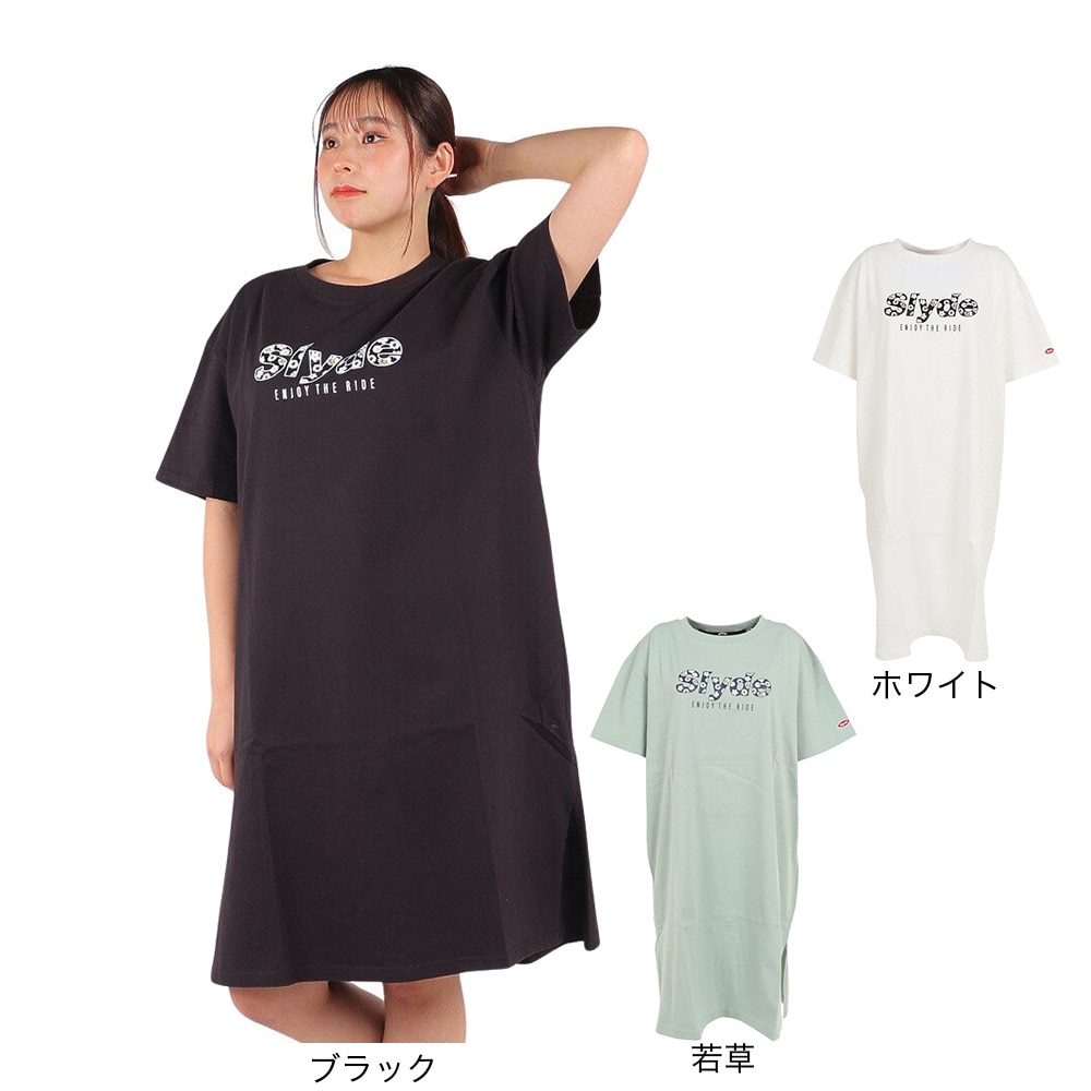 スライド（SLYDE）（レディース）半袖Tシャツ レディース ワンピース BACK LOGO SL2023SSL-APP001WKK