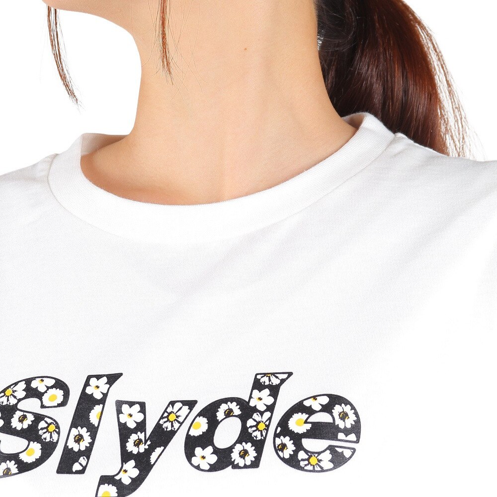 スライド（SLYDE）（レディース）半袖Tシャツ レディース ワンピース BACK LOGO SL2023SSL-APP001WHT