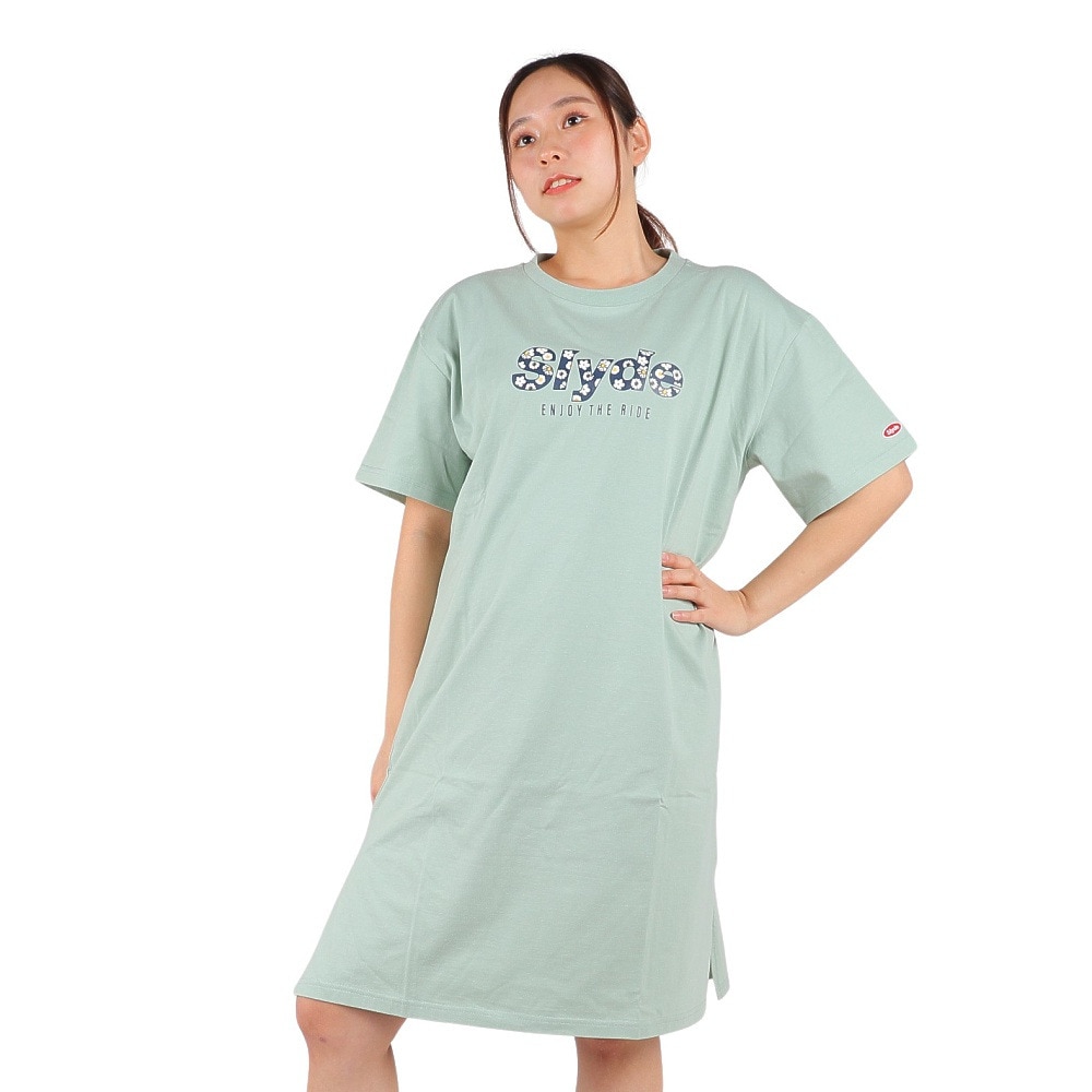 スライド（SLYDE）（レディース）半袖Tシャツ レディース ワンピース BACK LOGO SL2023SSL-APP001WKK
