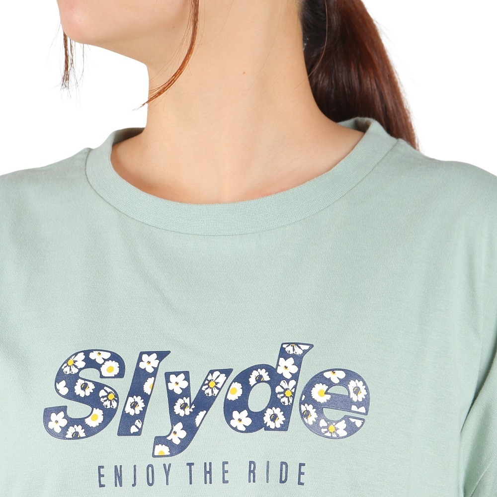 スライド（SLYDE）（レディース）半袖Tシャツ レディース ワンピース BACK LOGO SL2023SSL-APP001WKK