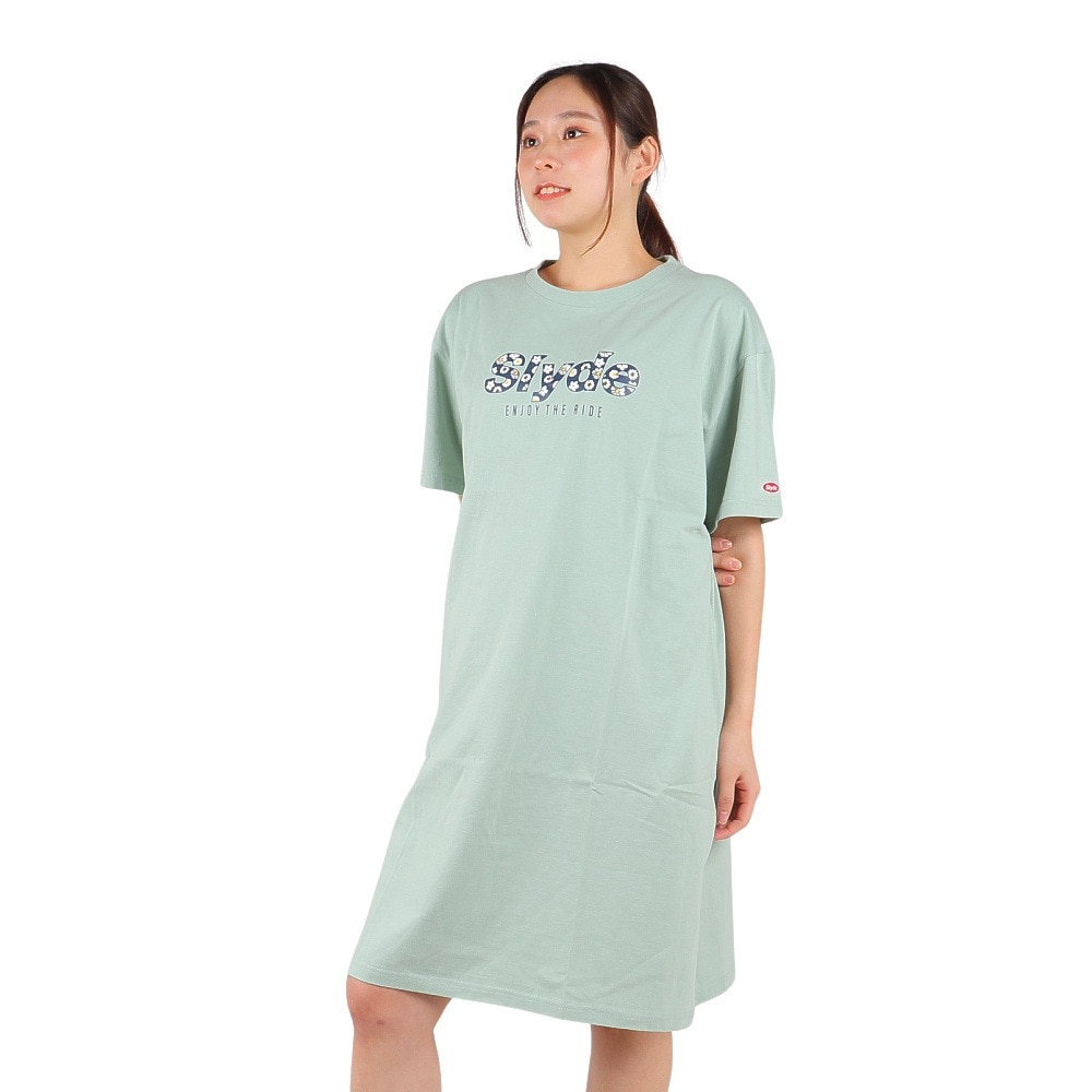 スライド（SLYDE）（レディース）半袖Tシャツ レディース ワンピース BACK LOGO SL2023SSL-APP001WKK