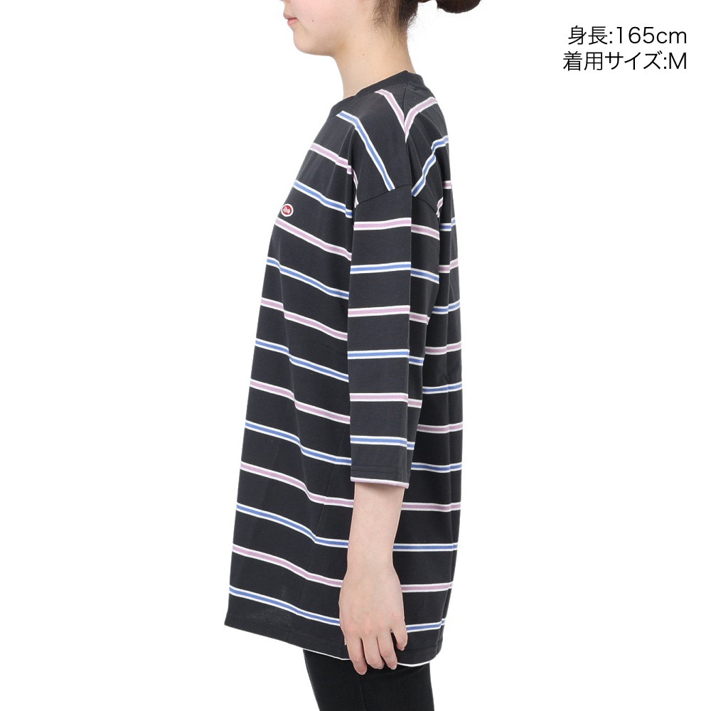 スライド（SLYDE）（レディース）半袖Tシャツ レディース ボーダー 3/4スリーブ SL2023SSL-APP003BLK