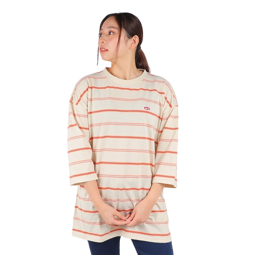 スライド（SLYDE）（レディース）半袖Tシャツ レディース ボーダー 3/4スリーブ SL2023SSL-APP003SBEG