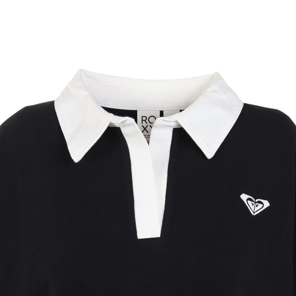 ロキシー（ROXY）（レディース）半袖ポロシャツ レディース SUNNY DAY POLO クロップド トップ RDK232032 BLK