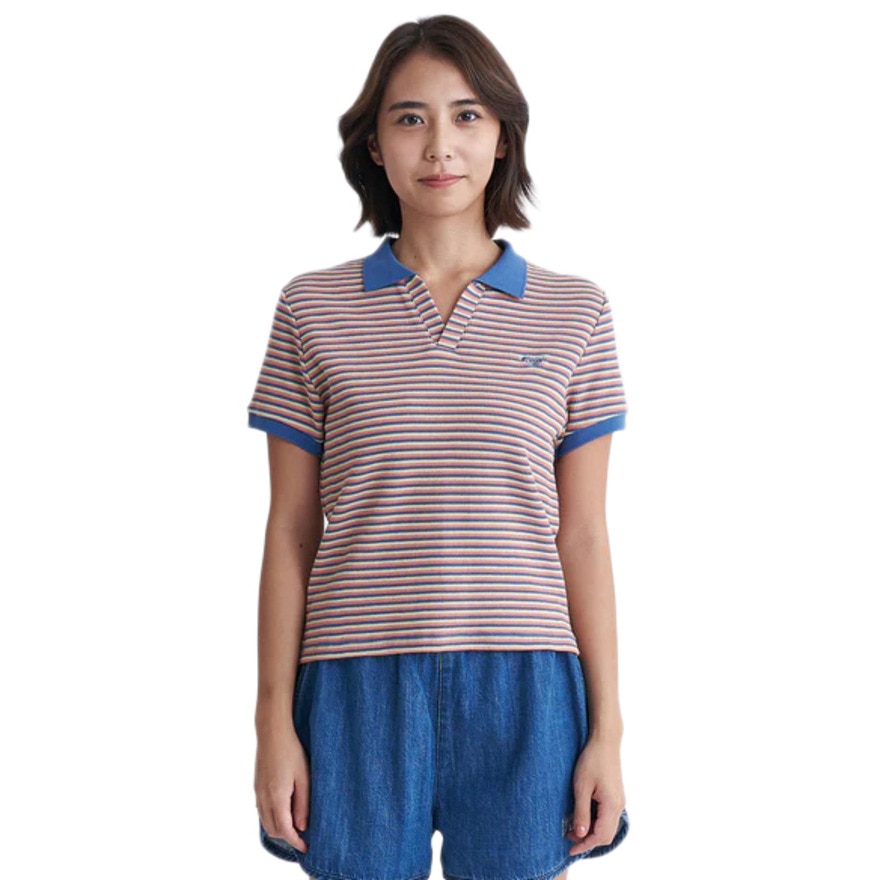 ロキシー（ROXY）（レディース）ワンポントロゴ スキッパー OCEANO 半袖 ポロシャツ 24SURDK242026MUL