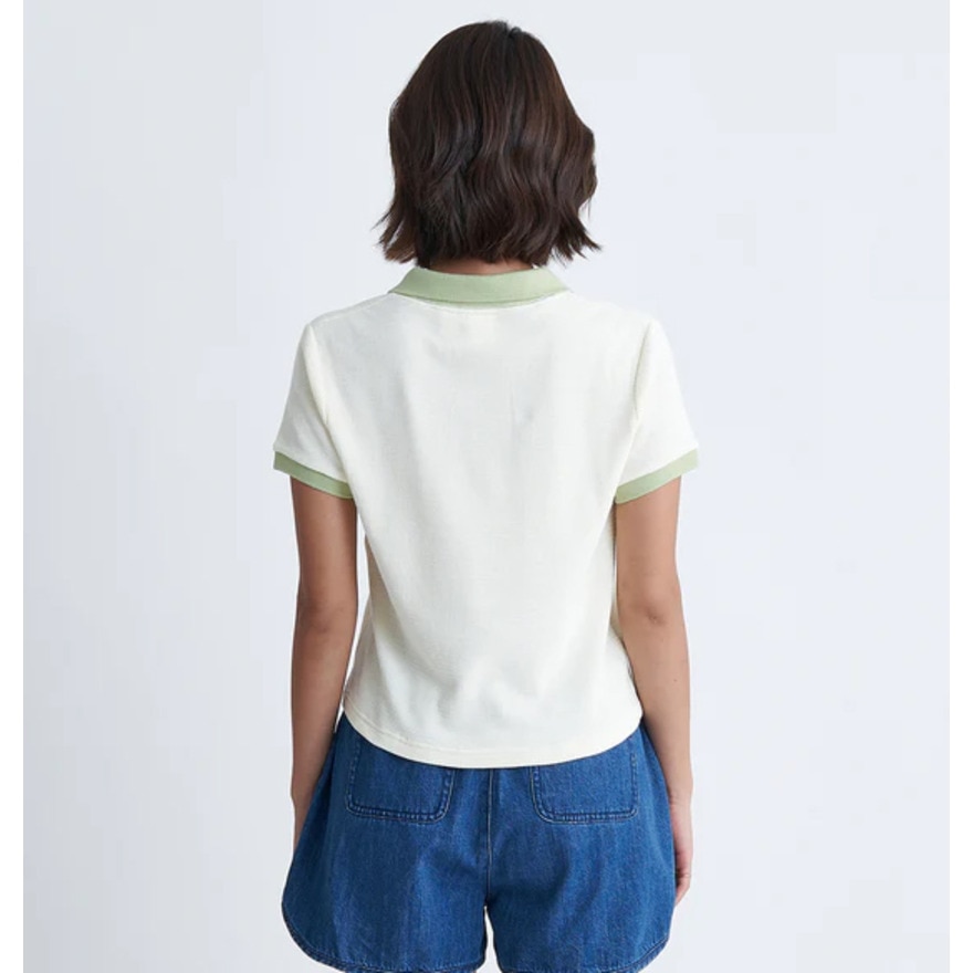 ロキシー（ROXY）（レディース）ワンポントロゴ スキッパー OCEANO 半袖 ポロシャツ 24SURDK242026OWT