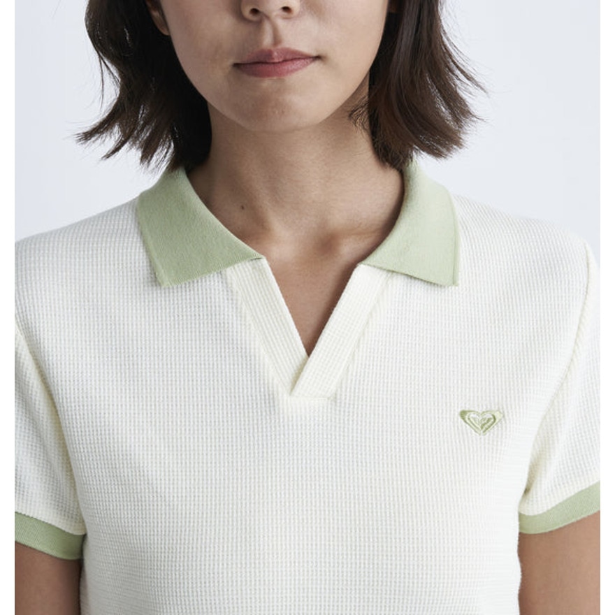 ロキシー（ROXY）（レディース）ワンポントロゴ スキッパー OCEANO 半袖 ポロシャツ 24SURDK242026OWT