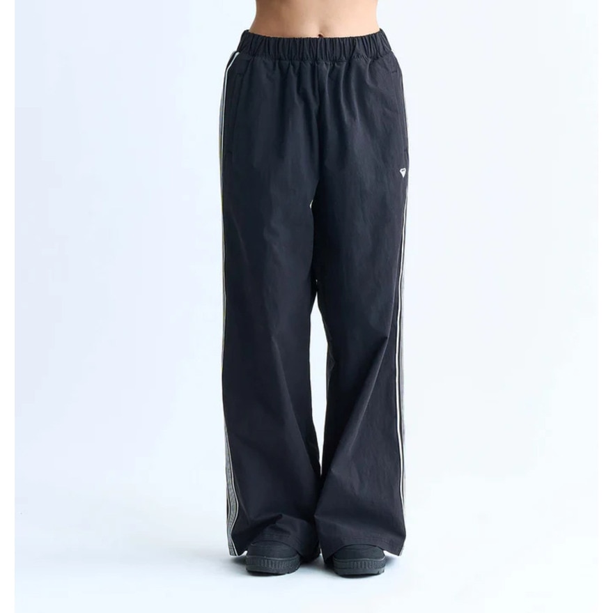 ロキシー（ROXY）（レディース）LIFE STRIPE トラックパンツ ワイドシルエット 24FWRPT244008BLK