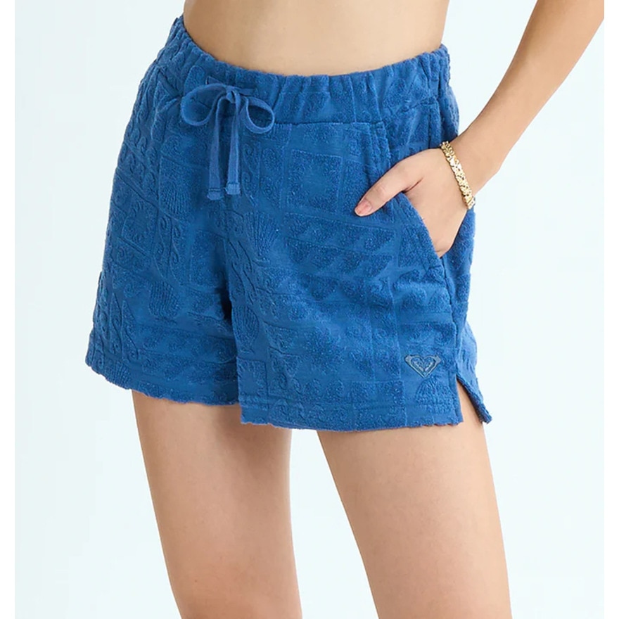 ロキシー（ROXY）（レディース）ショートパンツ パイル生地 SUNBATHING SHORTS 25SURPT252035NVY