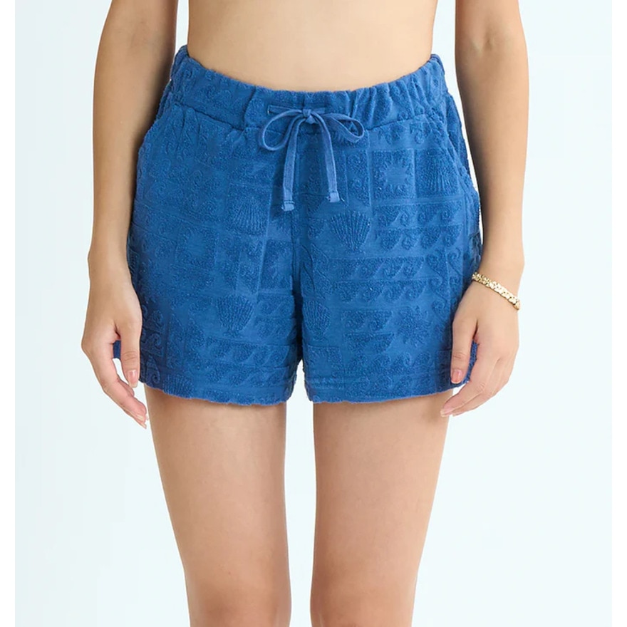ロキシー（ROXY）（レディース）ショートパンツ パイル生地 SUNBATHING SHORTS 25SURPT252035NVY