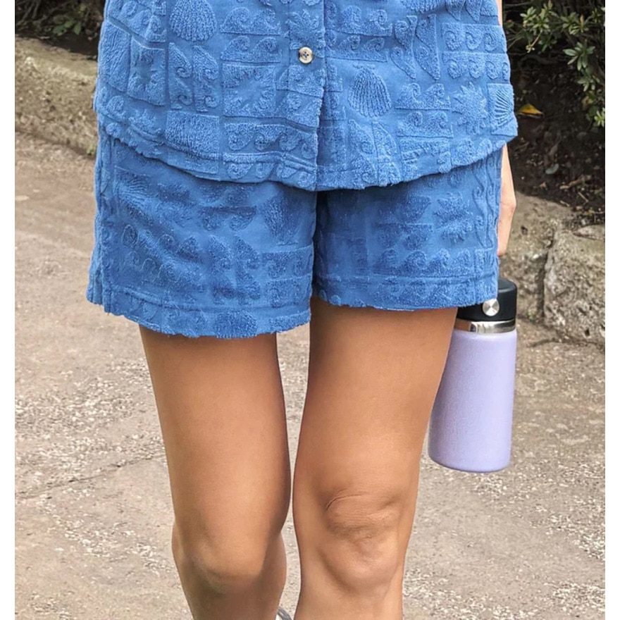 ロキシー（ROXY）（レディース）ショートパンツ パイル生地 SUNBATHING SHORTS 25SURPT252035NVY