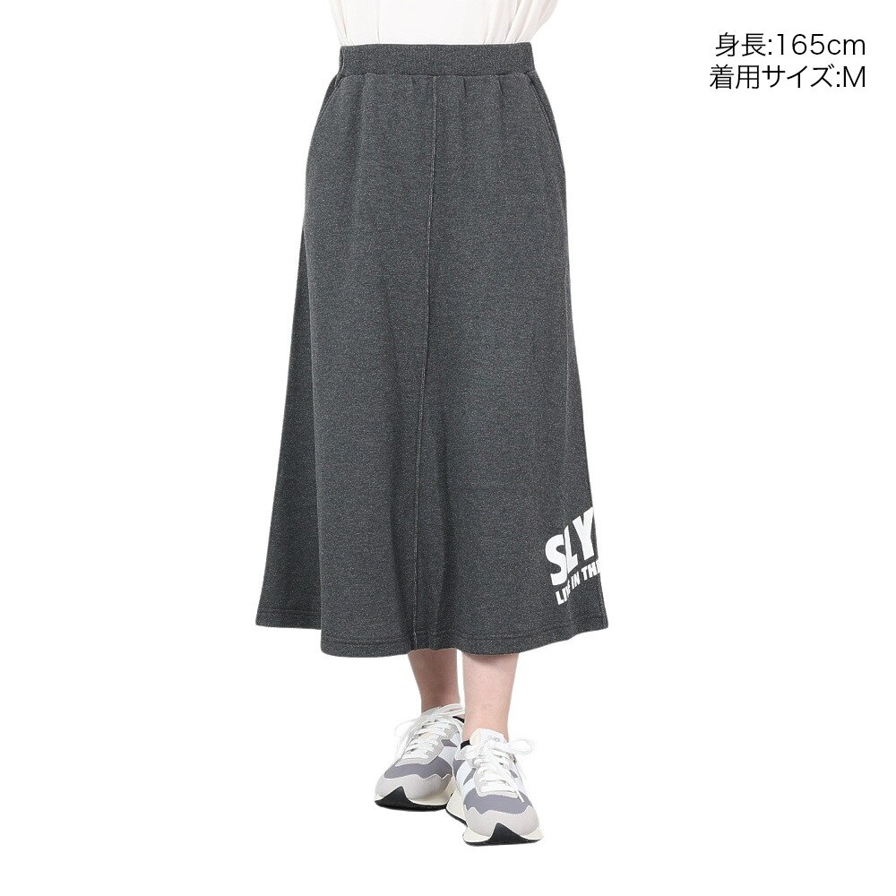 SLYDE（SLYDE）（レディース）ロゴ スウェット ロングスカート 22SSSLYL033-DGRY
