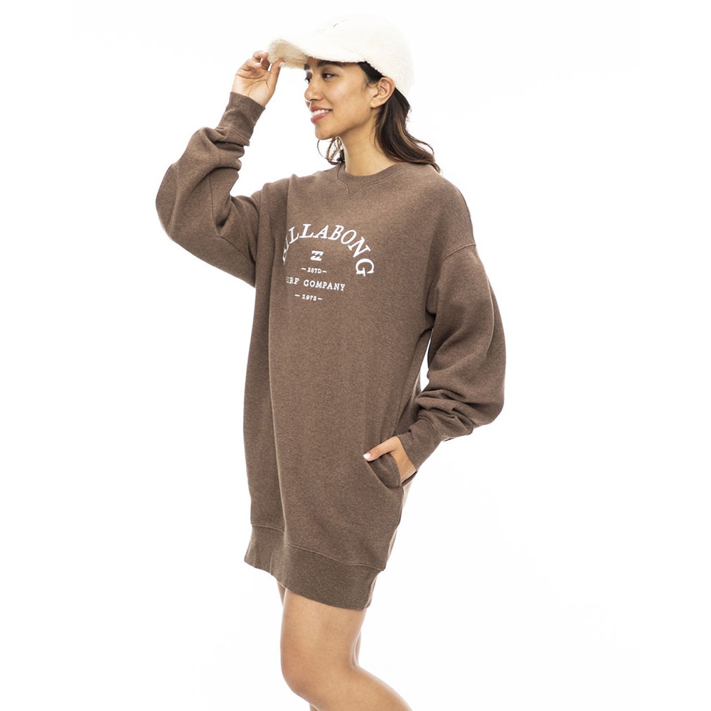 ビラボン（BILLABONG）（レディース）COLLEGE LOGO スウェットワンピース BD014363 CRK0