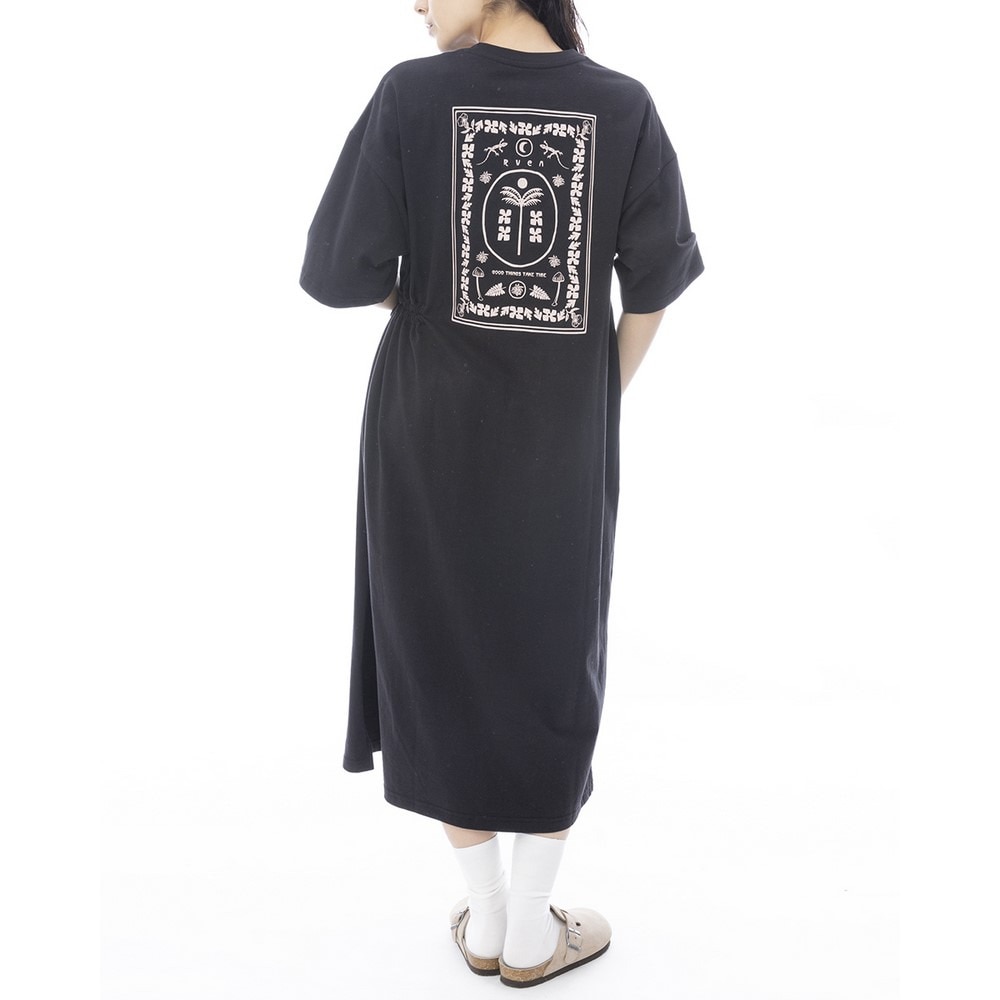 ルーカ（RVCA）（レディース）MAXI 半袖Tシャツドレス BF043391 BLK