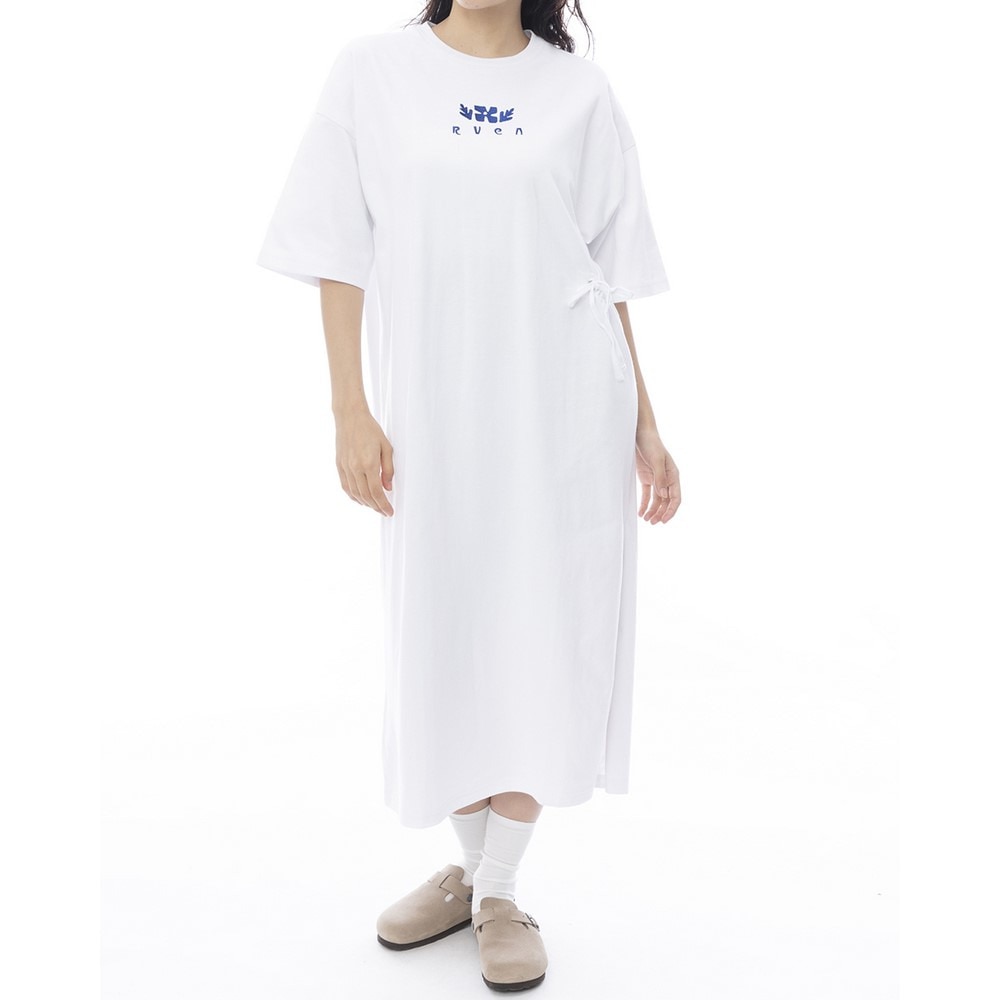 ルーカ（RVCA）（レディース）MAXI 半袖Tシャツドレス BF043391 WHT