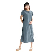 (レディース)ロングワンピース サイドフリンジ コットン LABYRINTH DRESS 25SURDR252031BBK