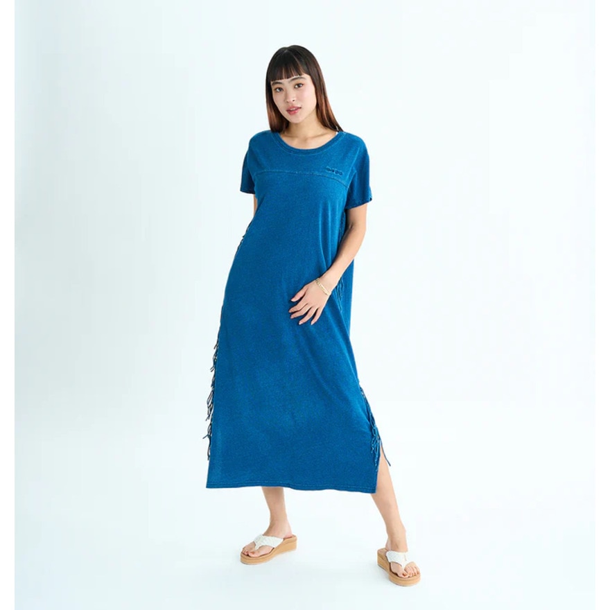 ロキシー（ROXY）（レディース）ロングワンピース サイドフリンジ コットン LABYRINTH DRESS 25SURDR252031IND