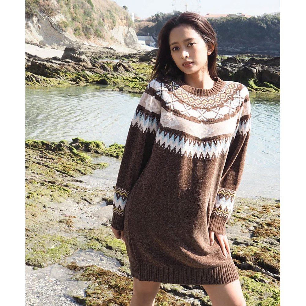 ビラボン（BILLABONG）（レディース）FAIR ISLE SWEATER ワンピース