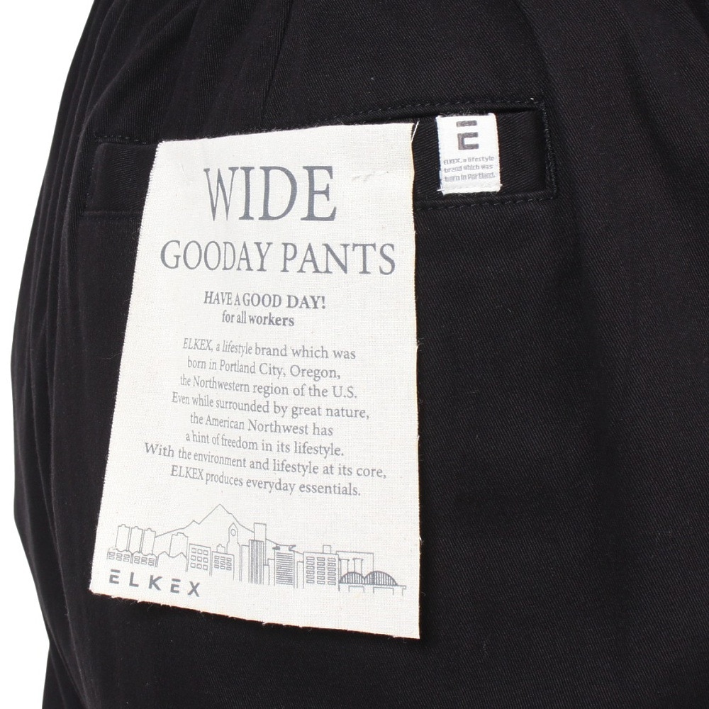 エルケクス（ELKEX）（メンズ）GOODAY ワイドパンツ EKM4FA0027 BLK
