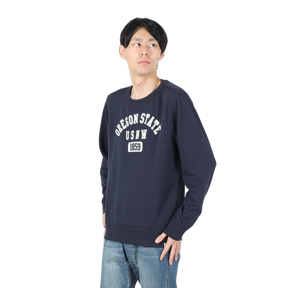 エルケクス（ELKEX）（メンズ）スウェットクルーネック ARCH 1859 EKM4FA0002 NVY