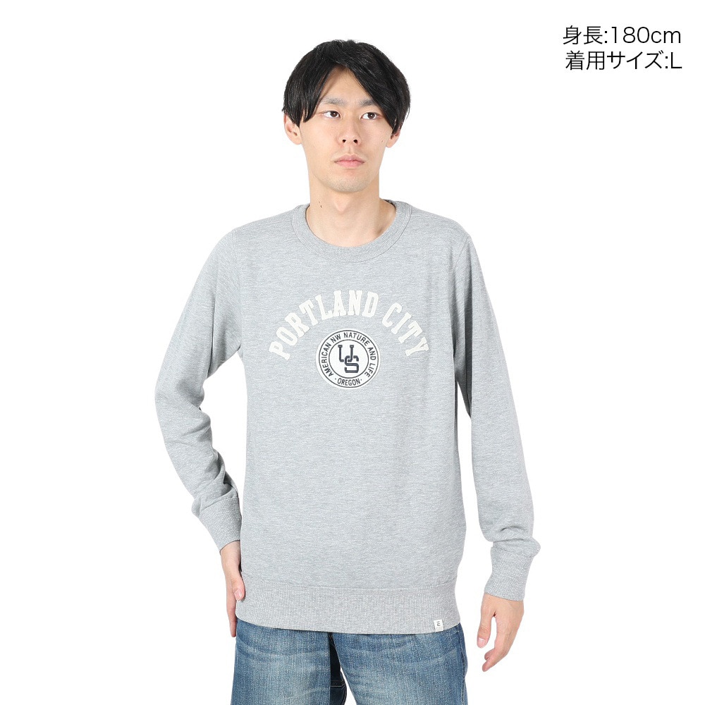 エルケクス（ELKEX）（メンズ）スウェットクルーネック ARCH EMBLEM EKM4FA0003 MGRY