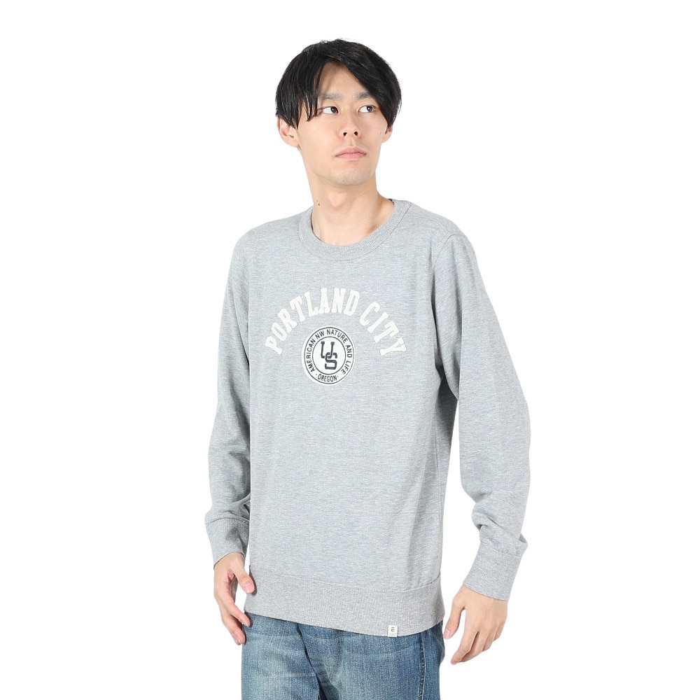 エルケクス（ELKEX）（メンズ）スウェットクルーネック ARCH EMBLEM EKM4FA0003 MGRY