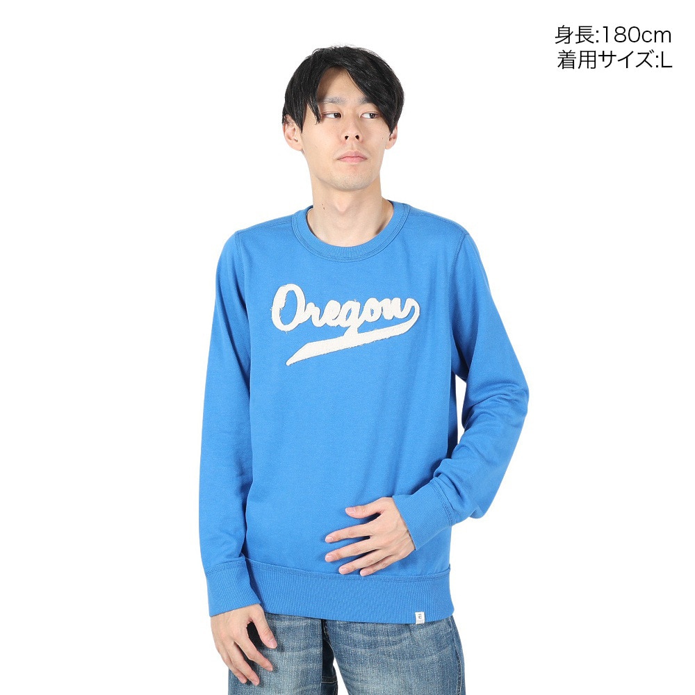 エルケクス（ELKEX）（メンズ）スウェットクルーネック UNDER Oregon EKM4FA0004 BLU