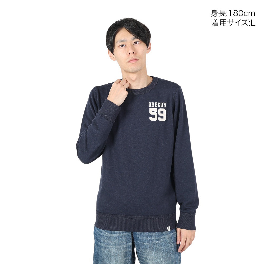 エルケクス（ELKEX）（メンズ）スウェットクルーネック NUMBER 59 EKM4FA0005 NVY