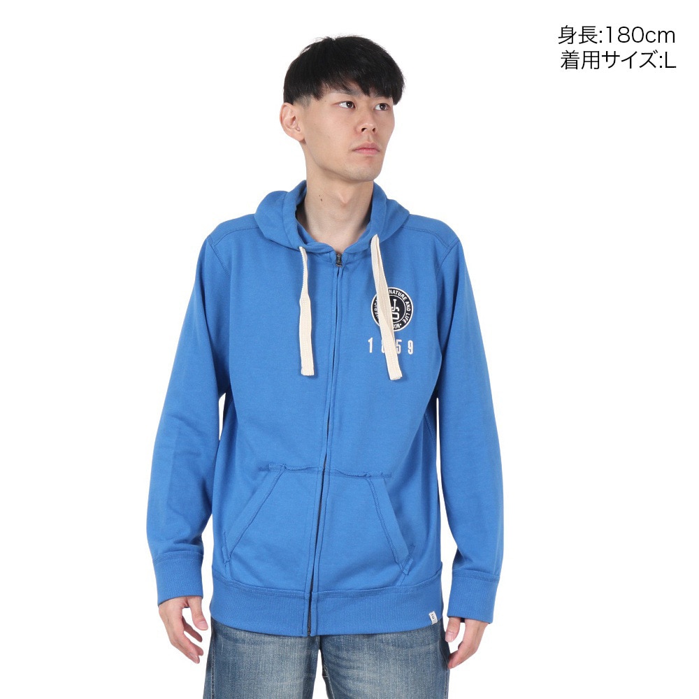 エルケクス（ELKEX）（メンズ）SW エンブレム ジップフーディー EKM4FA0010 BLU