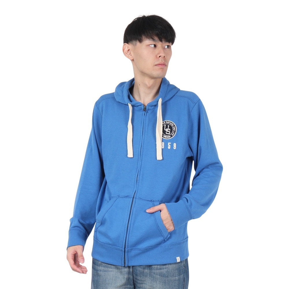エルケクス（ELKEX）（メンズ）SW エンブレム ジップフーディー EKM4FA0010 BLU