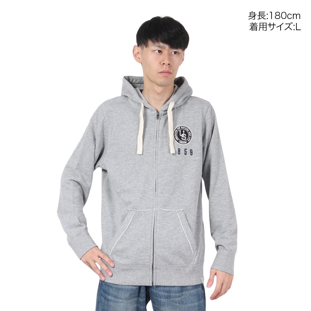 エルケクス（ELKEX）（メンズ）SW エンブレム ジップフーディー EKM4FA0010 MGRY