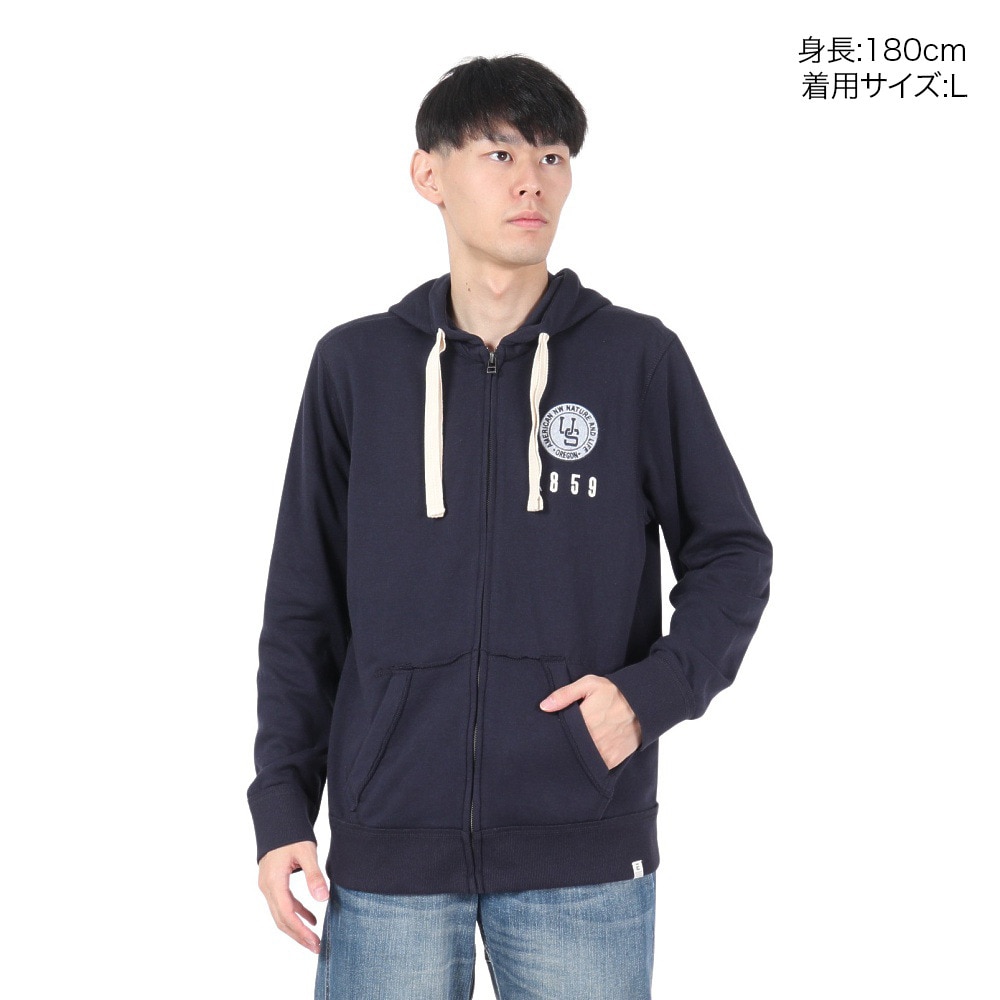 エルケクス（ELKEX）（メンズ）SW エンブレム ジップフーディー EKM4FA0010 NVY