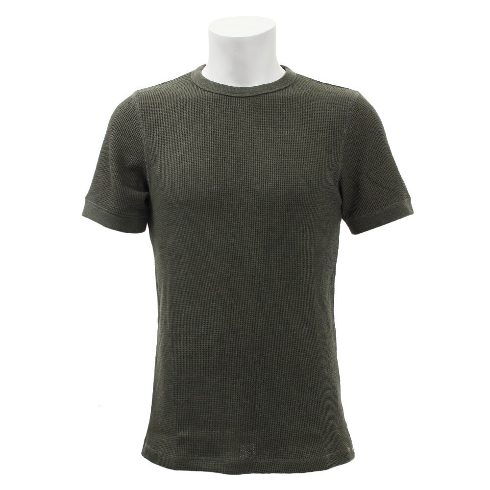  【多少の傷汚れありの為大奉仕】Tシャツ メンズ ワッフル半袖 871PA9ES6336KHK オンライン価格