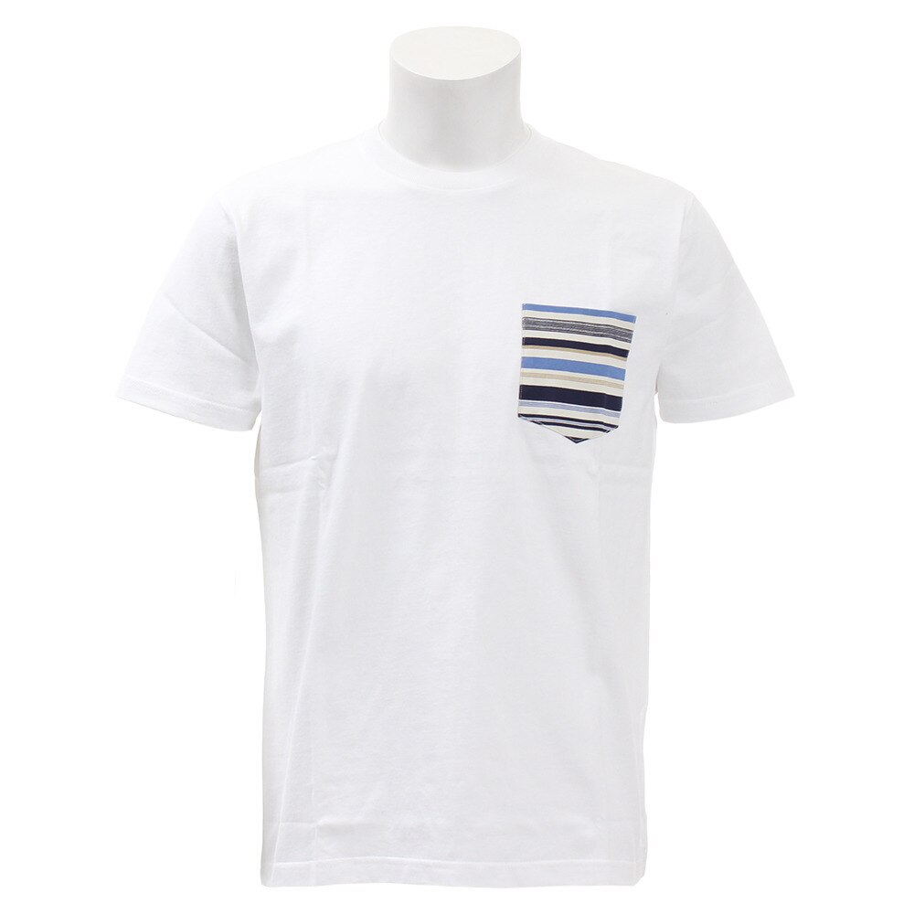  【多少の傷汚れありの為大奉仕】柄ポケットTシャツ 871PA9BGI6338WHXBL オンライン価格