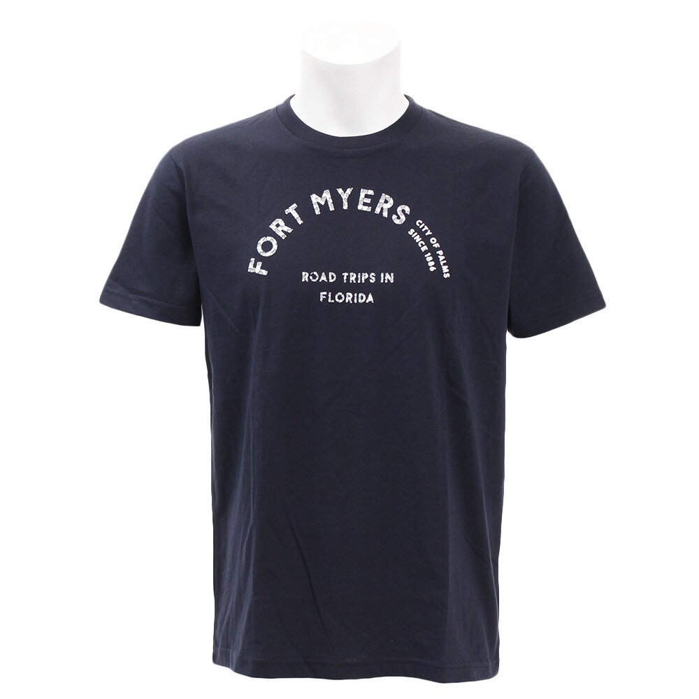  【多少の傷汚れありの為大奉仕】プリントTシャツ FORT 871PA9BGI6354NVY オンライン価格