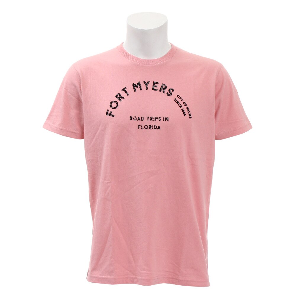  【多少の傷汚れありの為大奉仕】プリントTシャツ FORT 871PA9BGI6354PNK オンライン価格