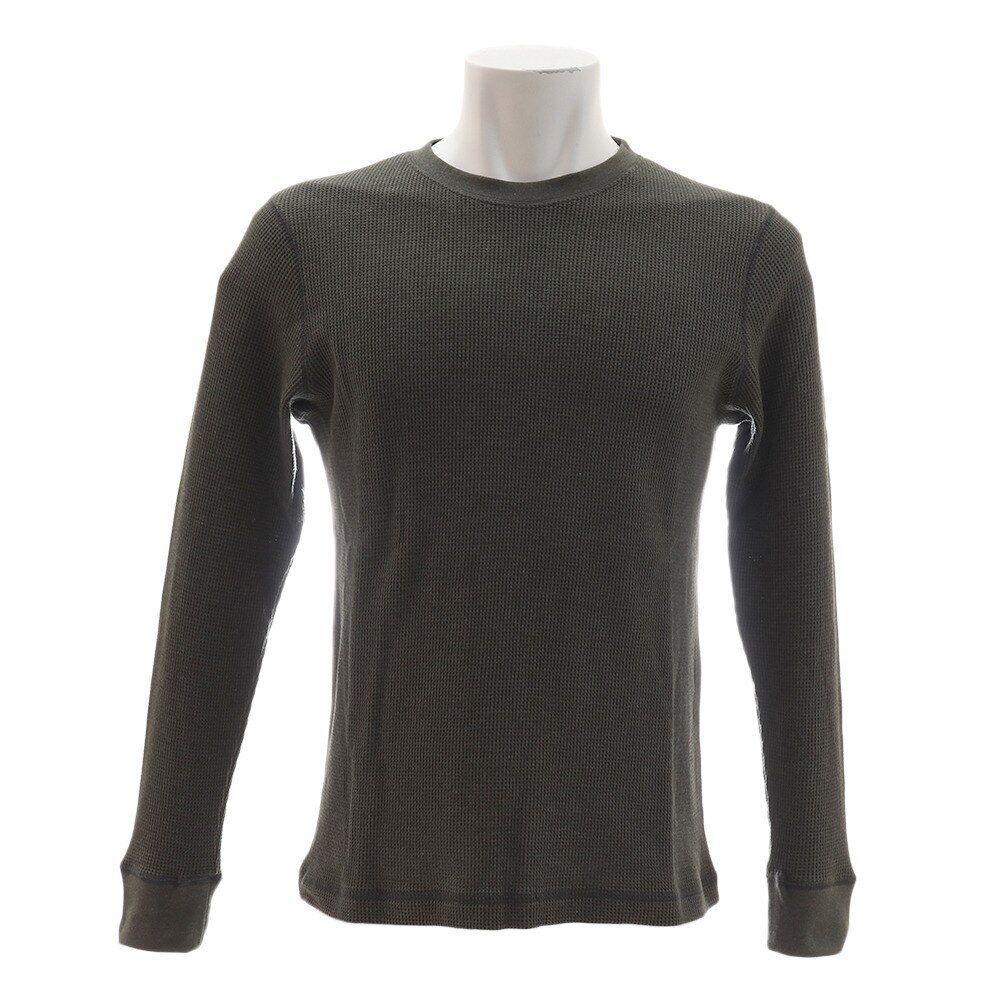  ワッフルクルーネックロングTシャツ 871PA9ES8767DGRN オンライン価格