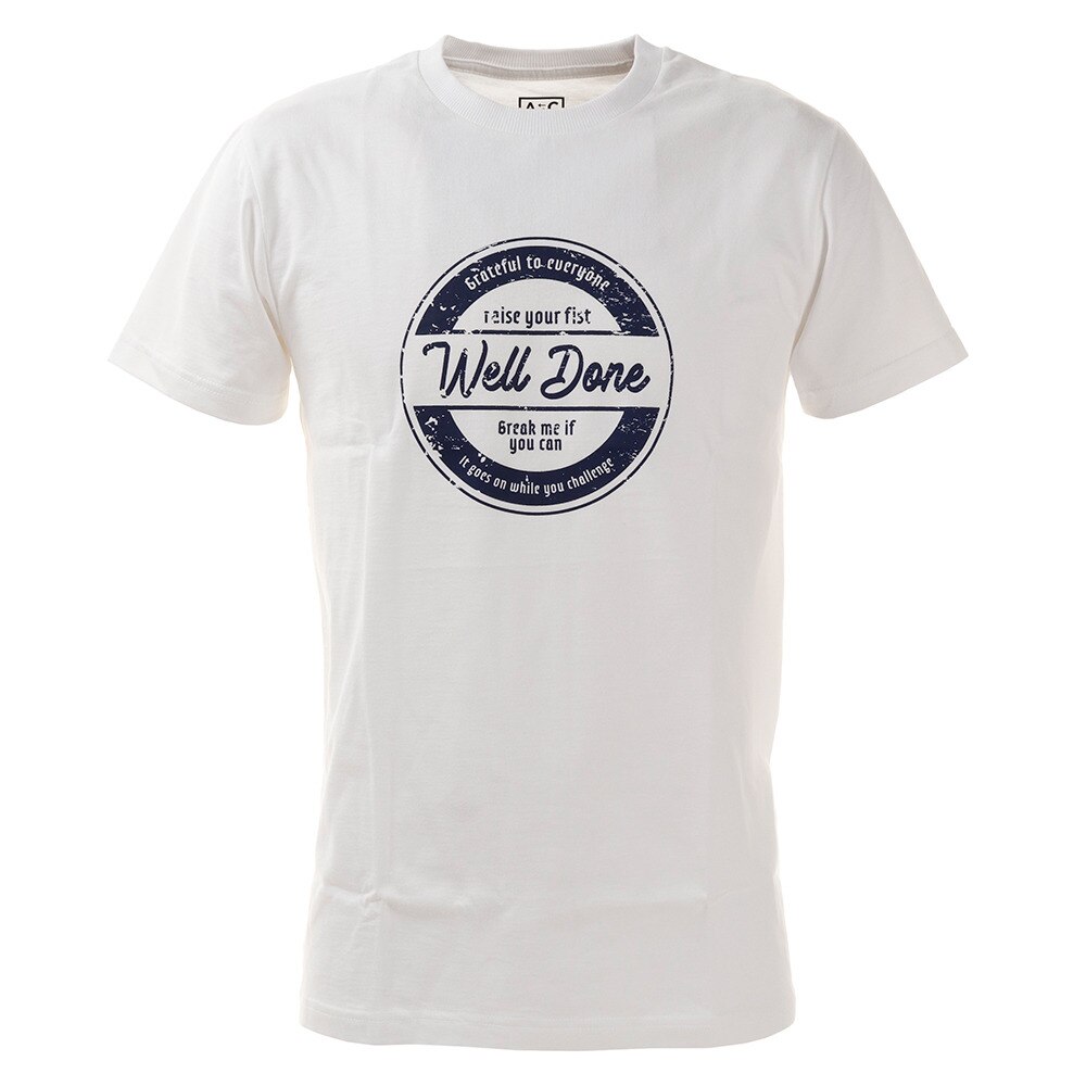  Tシャツ メンズ プリント半袖 871PA0BGI3127WHT