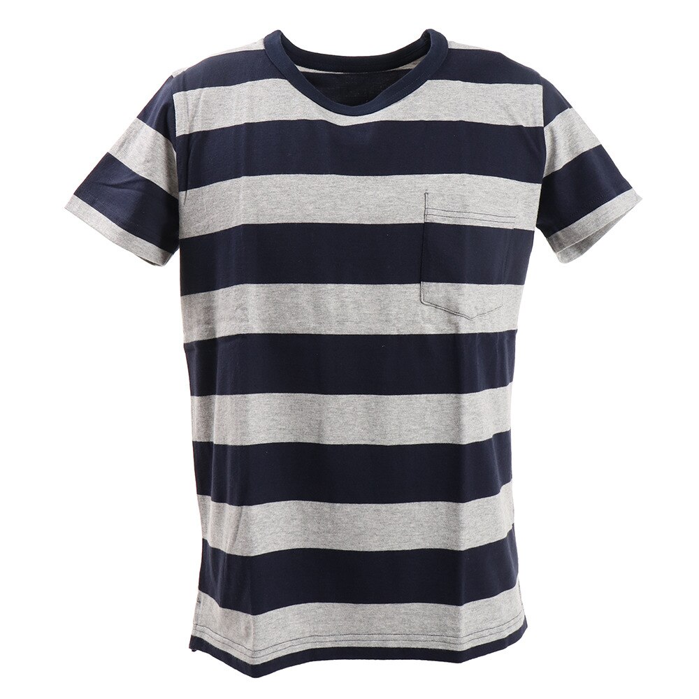  Tシャツ メンズ 先染めボーダー半袖 871PA0CD3113NVXGY