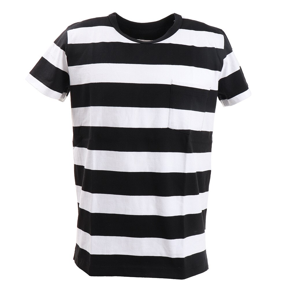  Tシャツ メンズ 先染めボーダー半袖 871PA0CD3113WHXBL