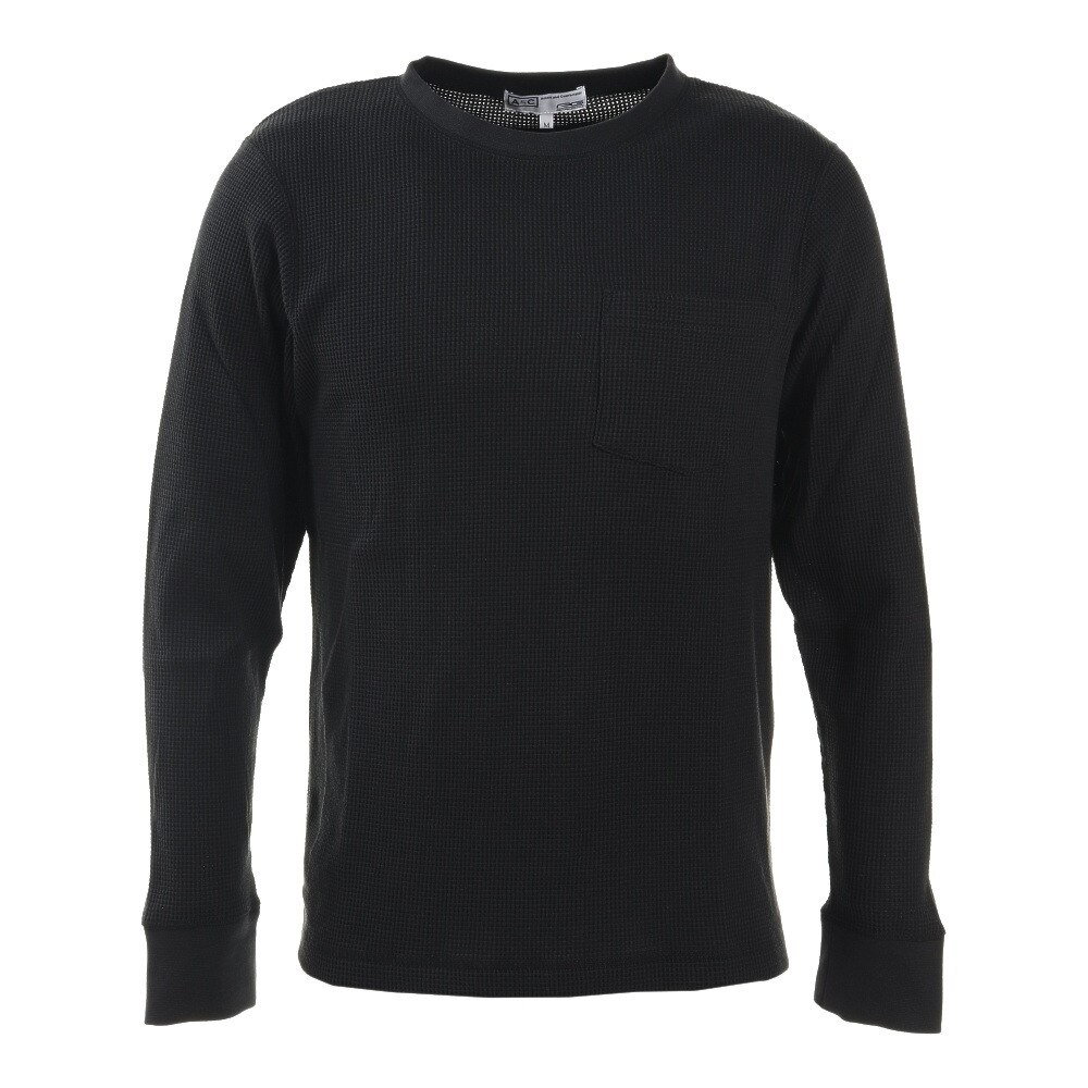  ワッフルクルーネックTシャツ 871PA0ES7061BLK オンライン価格