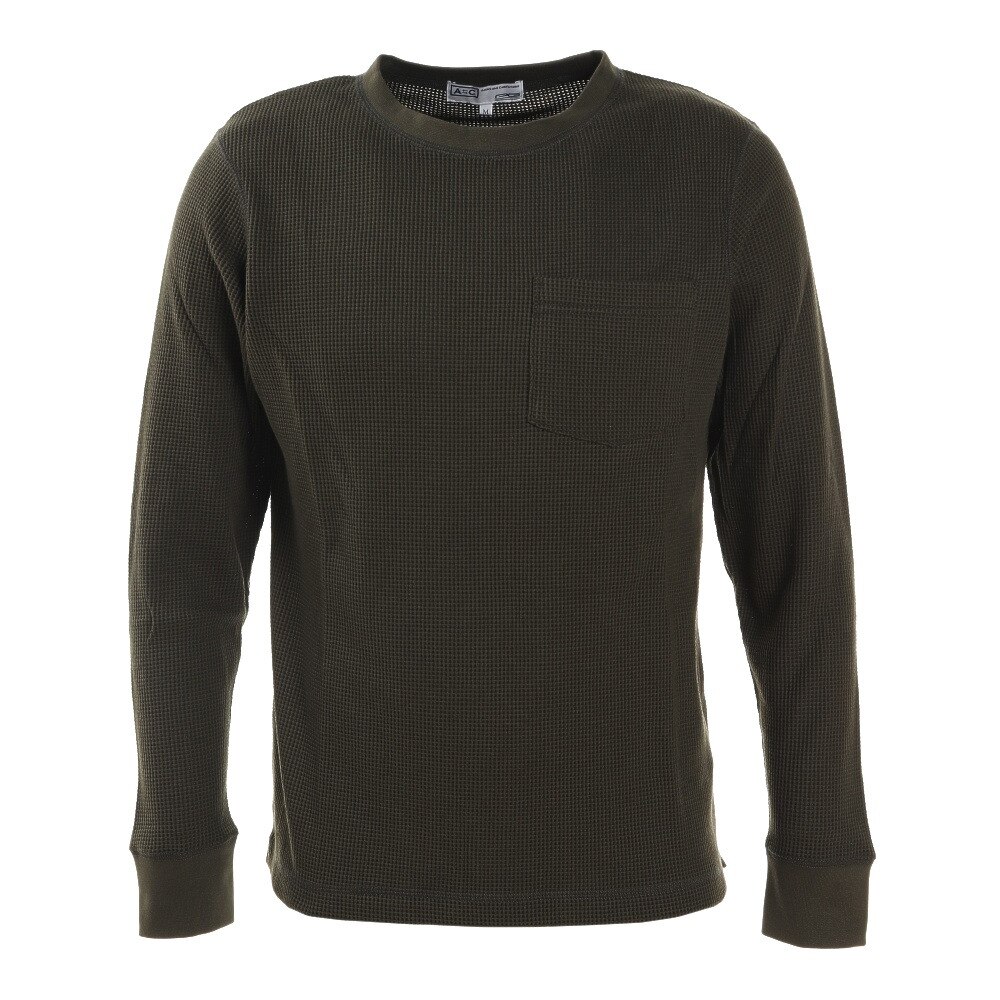  ワッフルクルーネックTシャツ 871PA0ES7061KHK オンライン価格